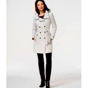 Calvin Klein water resistant hooded trench coat